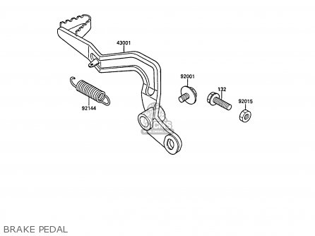 BRAKE PEDAL - KX80-P1 1988 AL