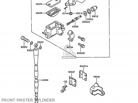 FRONT MASTER CYLINDER - KX80-P1 1988 AL