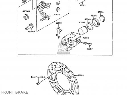 FRONT BRAKE - KX80-P1 1988 AL