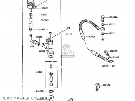 REAR MASTER CYLINDER - KX80-P1 1988 AL