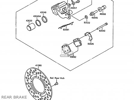 REAR BRAKE - KX80-P1 1988 AL