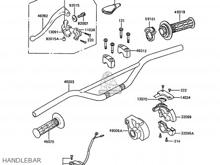 HANDLEBAR - KX80-P1 1988 AL