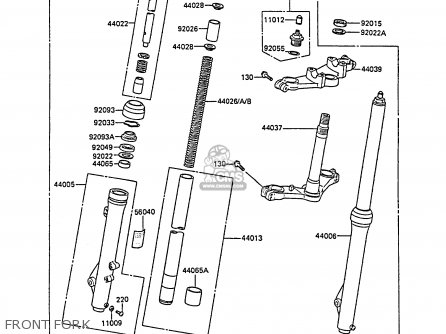 FRONT FORK - KX80-P1 1988 AL