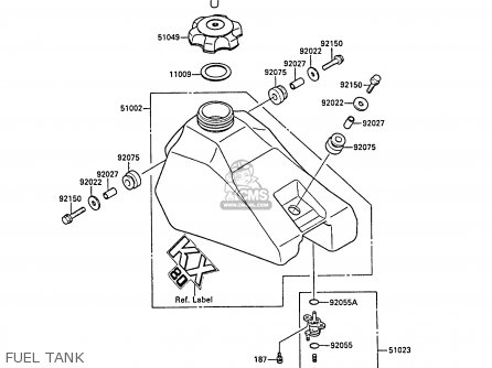FUEL TANK - KX80-P1 1988 AL