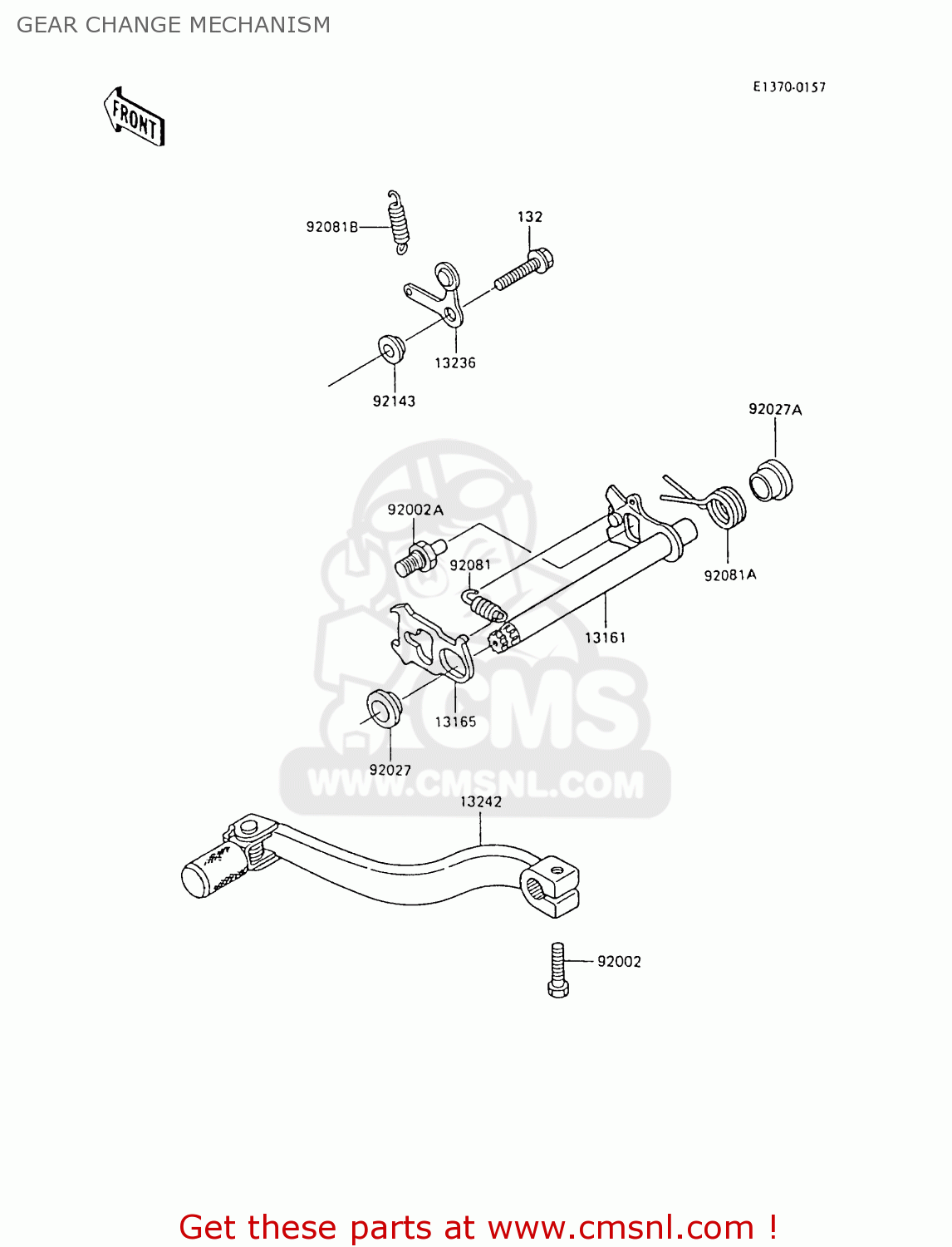 GEAR CHANGE MECHANISM KX80-P2 1989 AL