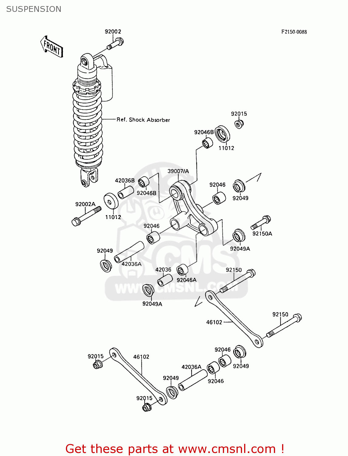 SUSPENSION KX80-P2 1989 AL