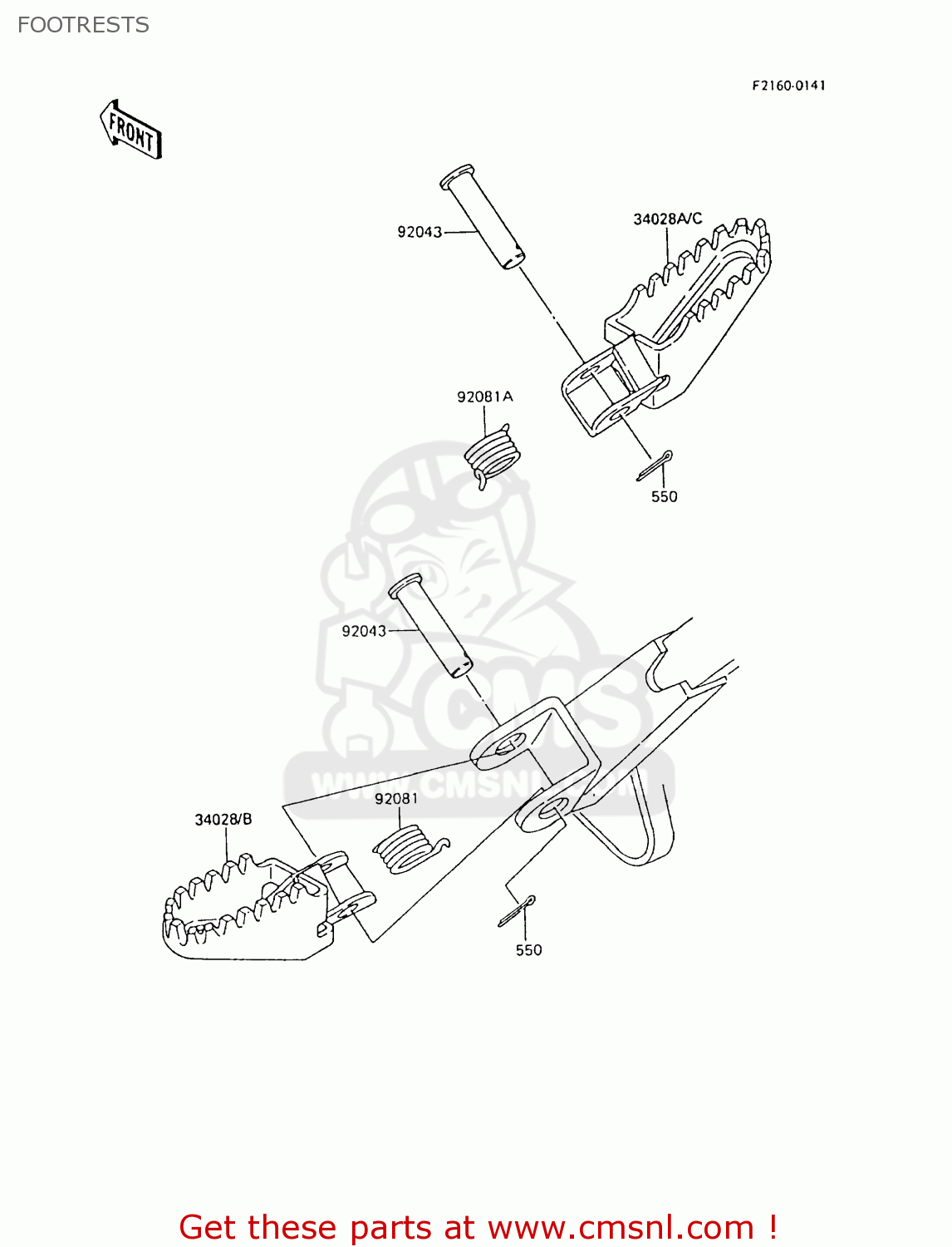 FOOTRESTS KX80-P2 1989 AL