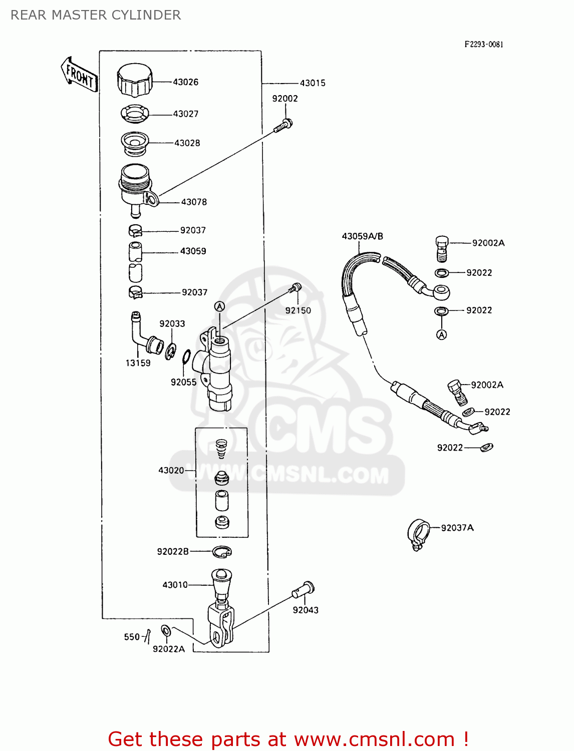 REAR MASTER CYLINDER KX80-P2 1989 AL