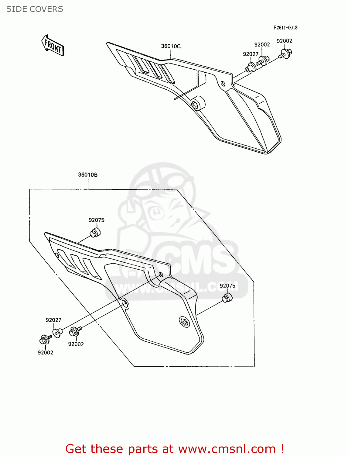 SIDE COVERS KX80-P2 1989 AL