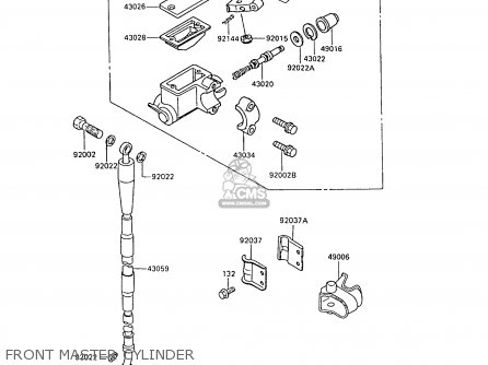 FRONT MASTER CYLINDER - KX80-P2 1989 AL
