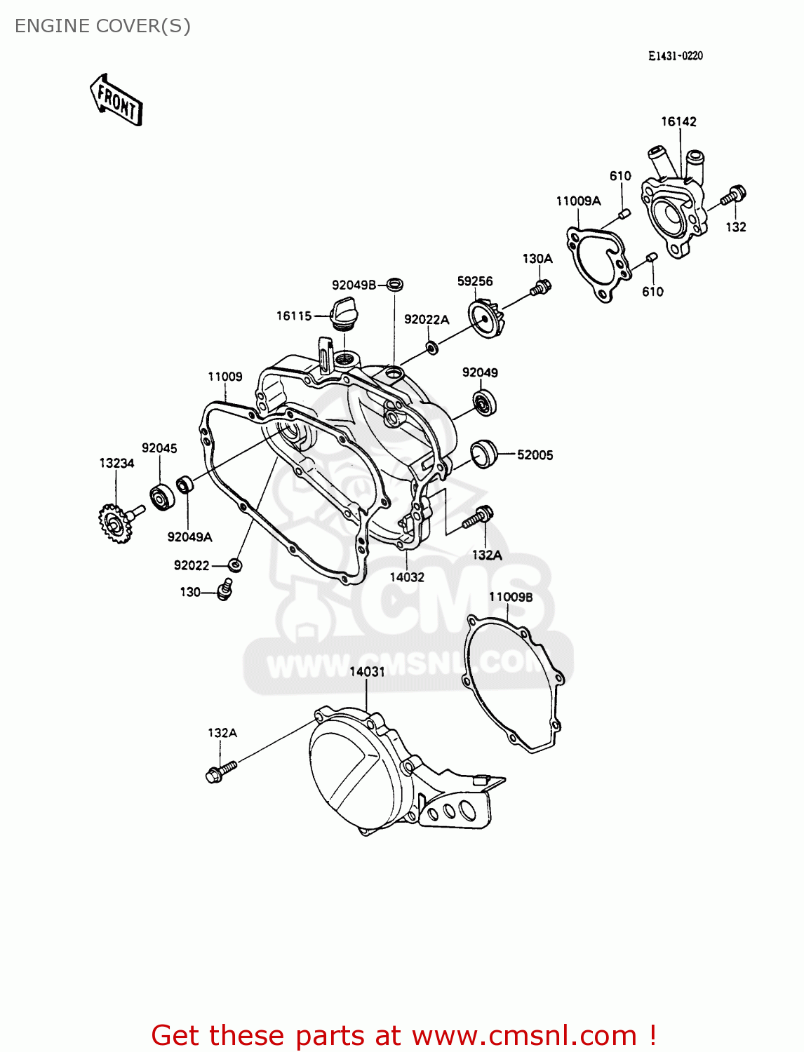ENGINE COVER(S) KX80-P3 1990 AUSTRALIA AL