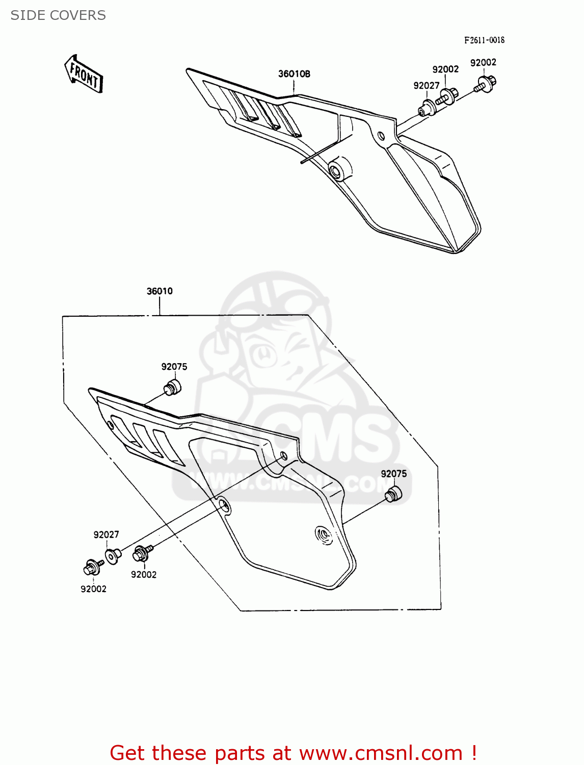 SIDE COVERS KX80-P3 1990 AUSTRALIA AL