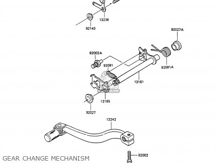 GEAR CHANGE MECHANISM - KX80-P3 1990 AUSTRALIA AL