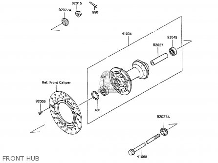 FRONT HUB - KX80-P3 1990 AUSTRALIA AL
