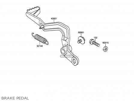 BRAKE PEDAL - KX80-P3 1990 AUSTRALIA AL