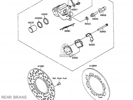REAR BRAKE - KX80-P3 1990 AUSTRALIA AL