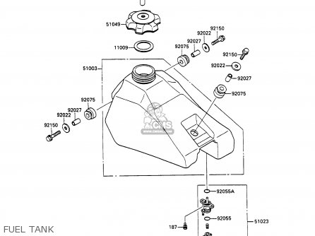 FUEL TANK - KX80-P3 1990 AUSTRALIA AL