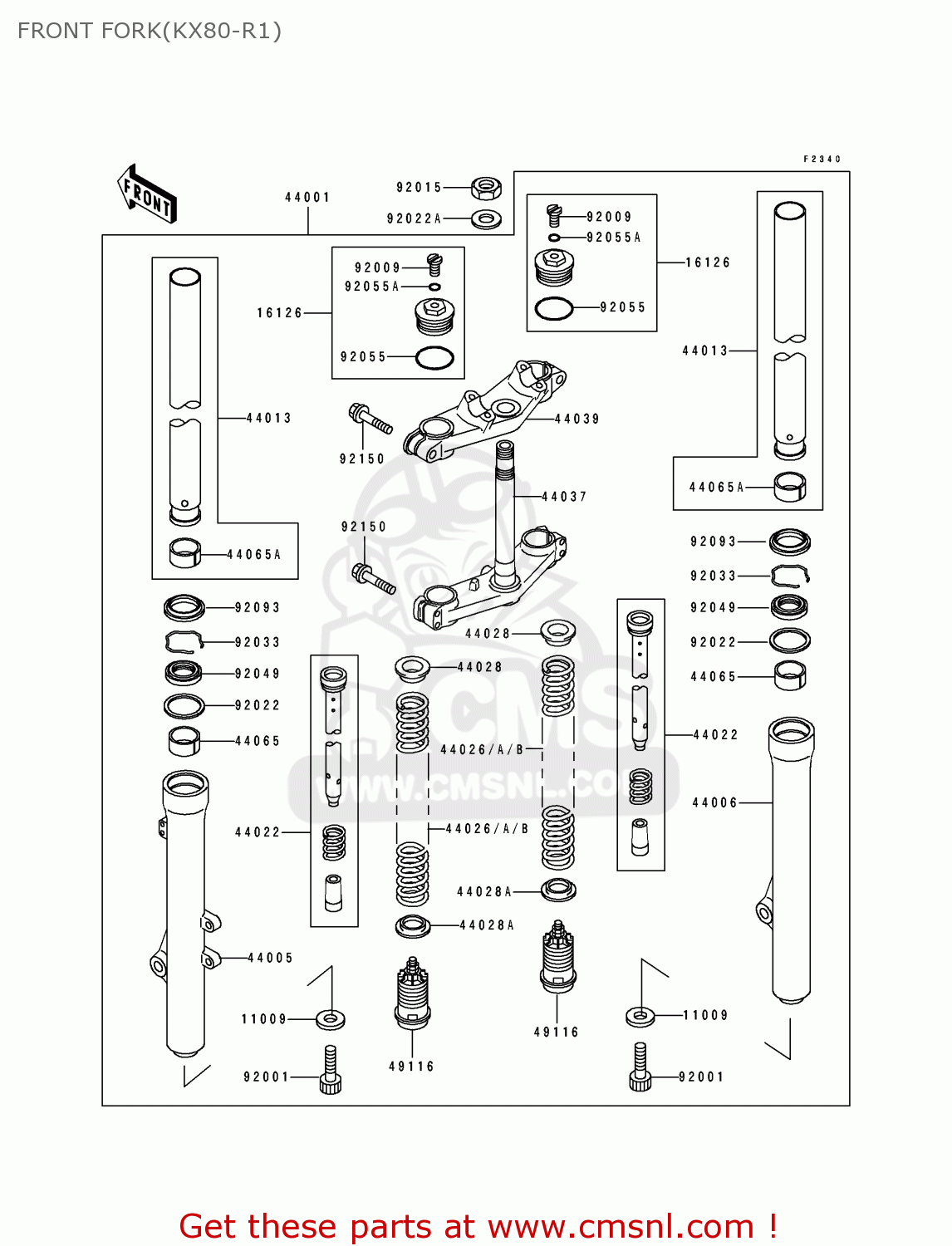 FRONT FORK(KX80-R1) KX80-R1 1991 AL