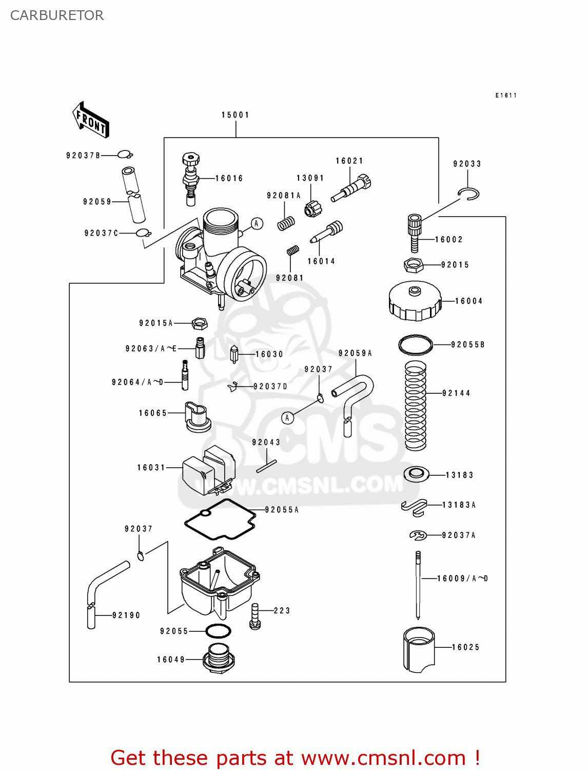 CARBURETOR KX80-R1 1991 USA CANADA