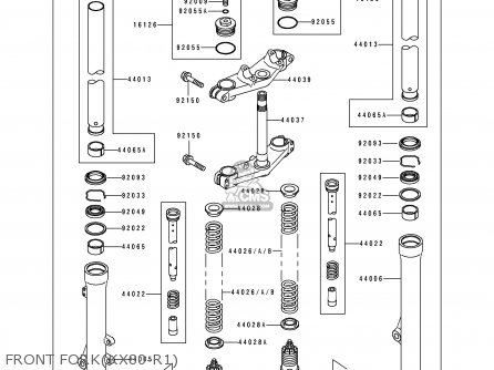 FRONT FORK(KX80-R1) - KX80-R1 1991 USA CANADA