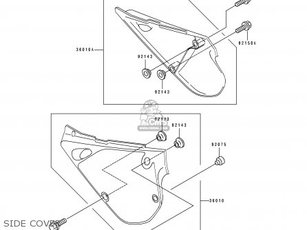 SIDE COVER - KX80-R1 1991 USA CANADA