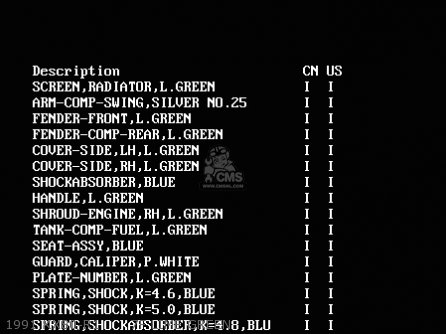 1991 KX80-R1      7F LIME GREEN - KX80-R1 1991 USA CANADA