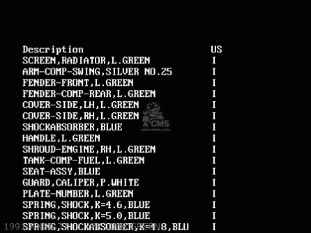 1991 KX80-T1      7F LIME GREEN - KX80-R1 1991 USA CANADA