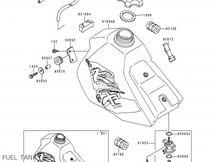 FUEL TANK - KX80-R2 1992 USA CANADA