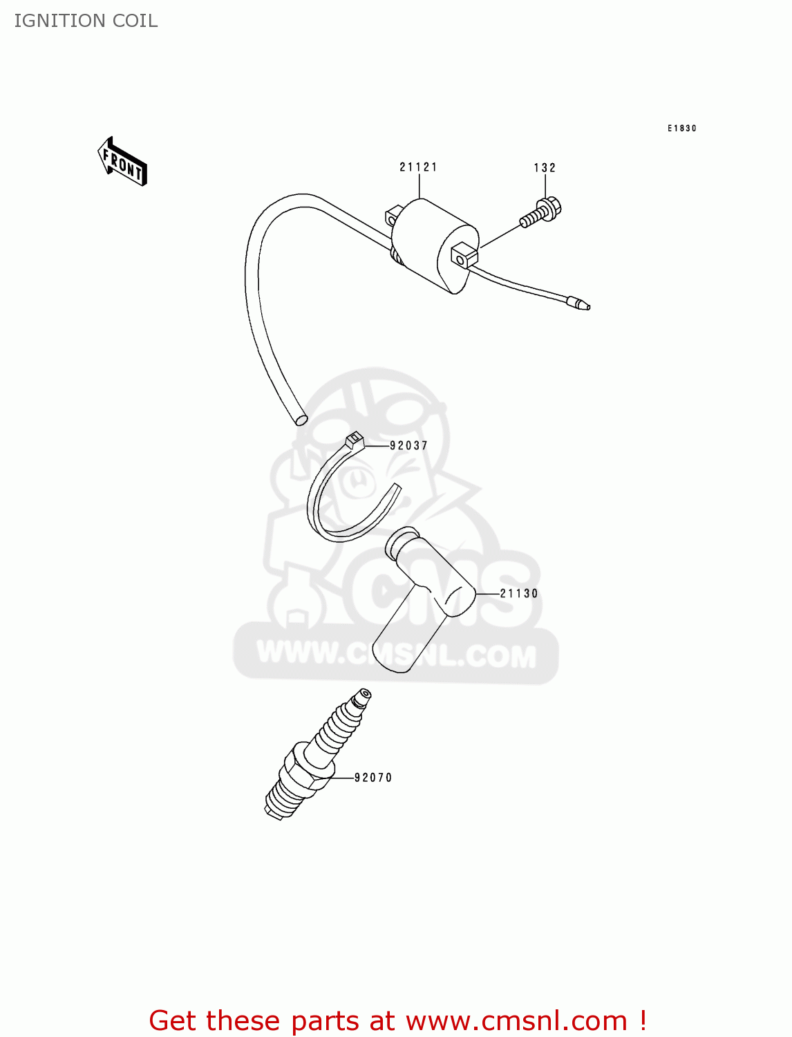 IGNITION COIL KX80-R3 1993 USA CANADA