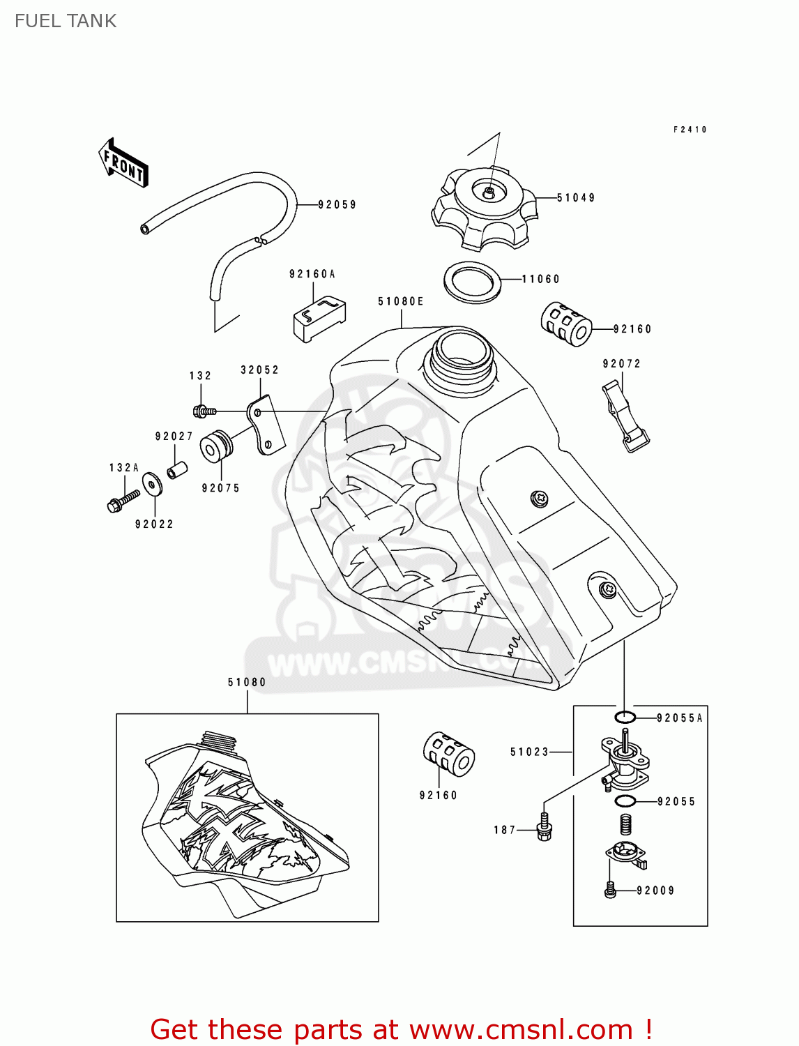 FUEL TANK KX80-R4 1994 EUROPE