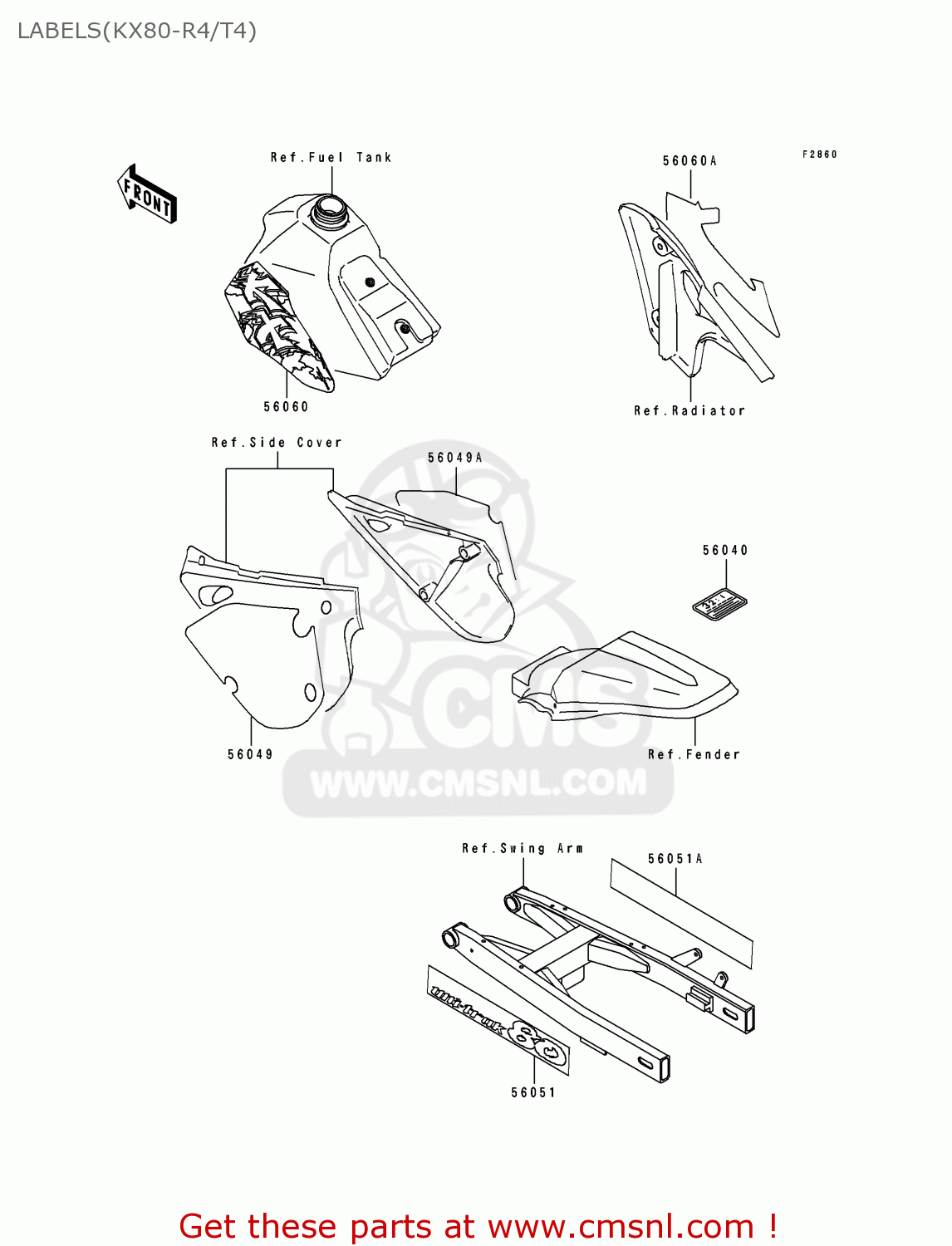 LABELS(KX80-R4/T4) KX80-R4 1994 EUROPE