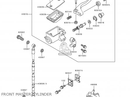 FRONT MASTER CYLINDER - KX80-R4 1994 USA CANADA