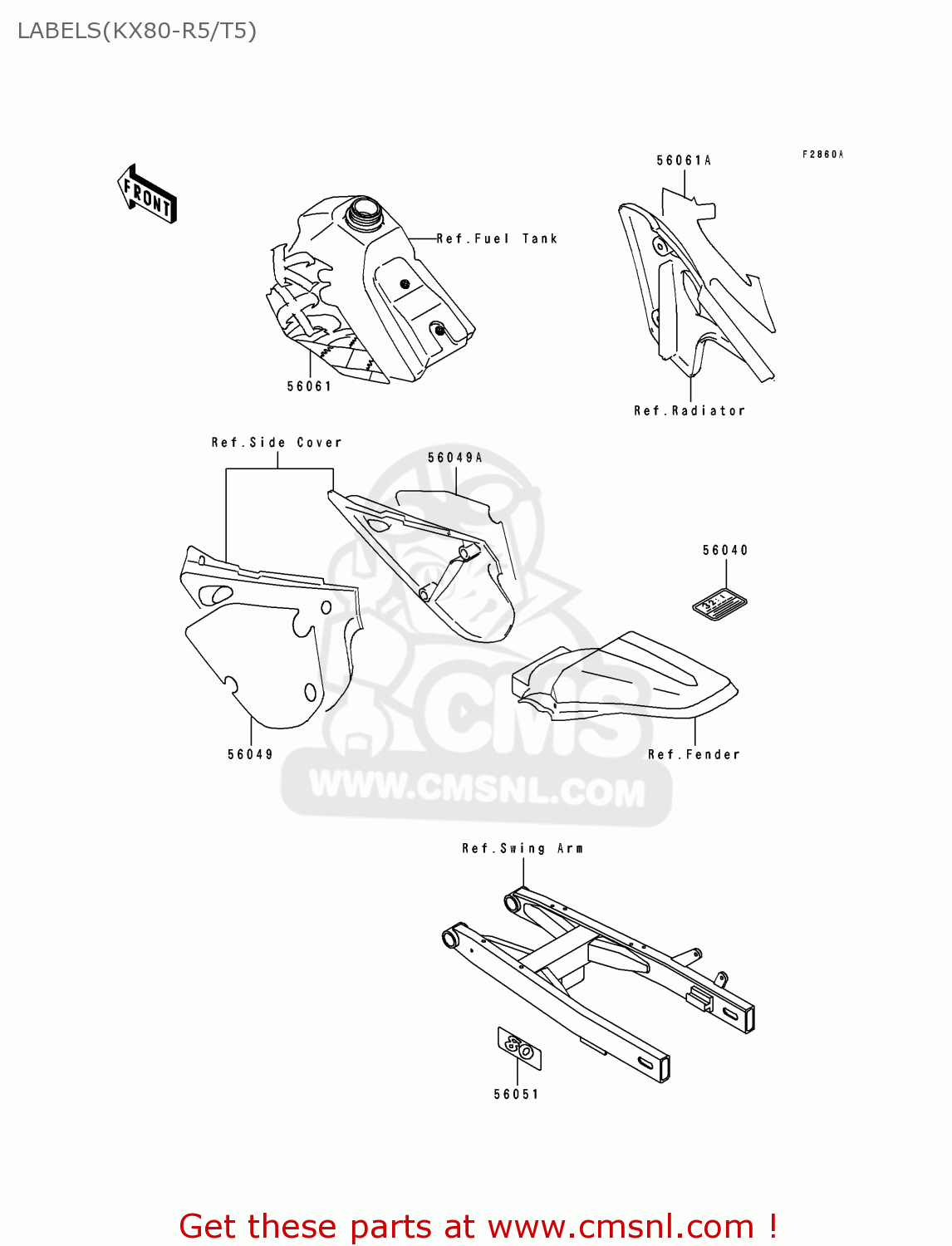 LABELS(KX80-R5/T5) KX80-R5 1995 EUROPE AS