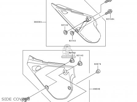 SIDE COVERS - KX80-R5 1995 EUROPE AS