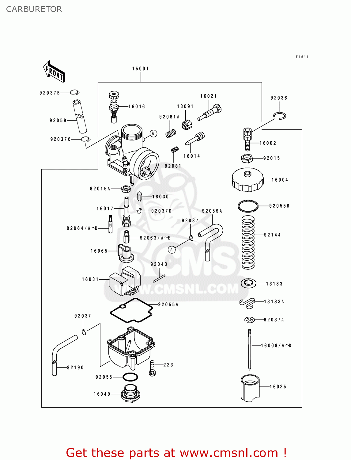 CARBURETOR KX80-R5 1995 USA CANADA