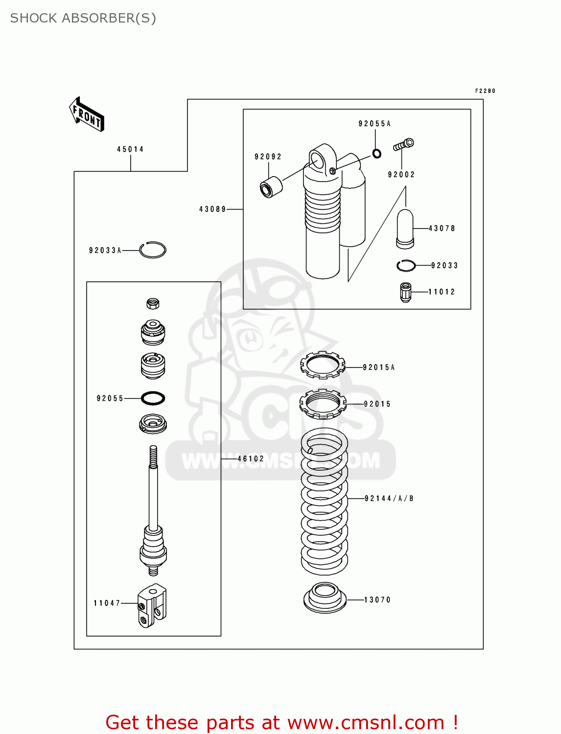 SHOCK ABSORBER(S) KX80-R5 1995 USA CANADA