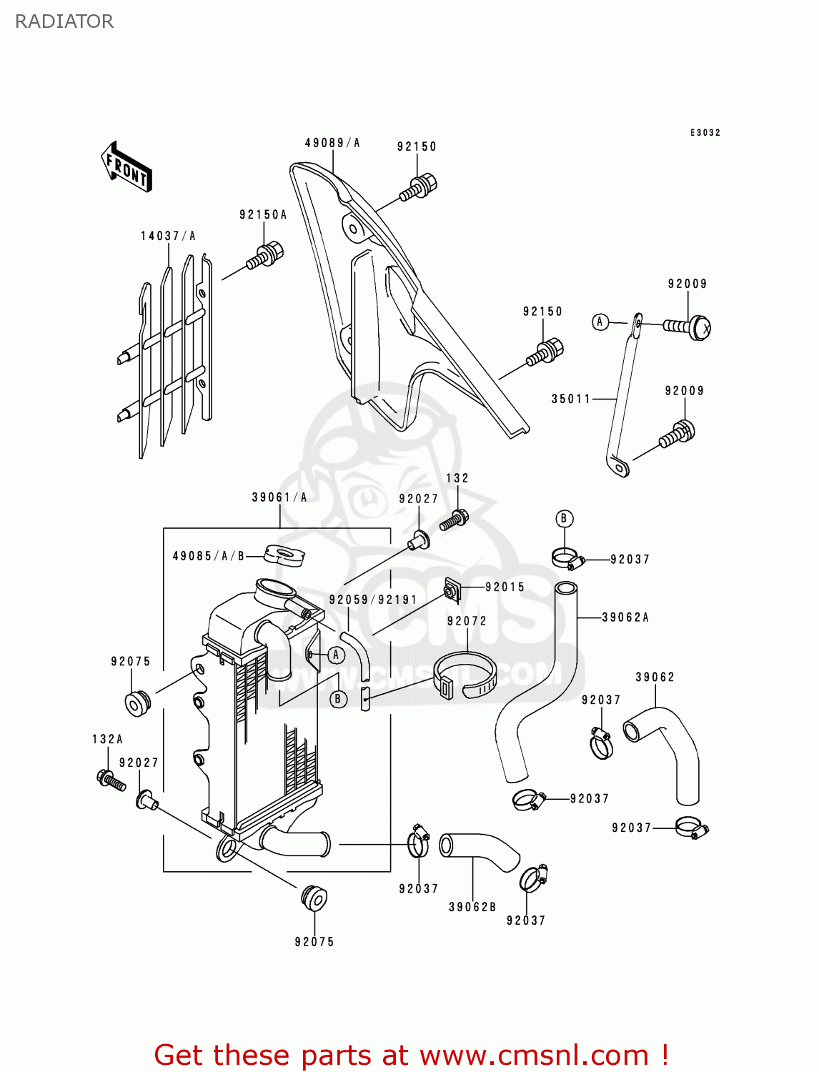 RADIATOR KX80-R6 1996 EUROPE AS