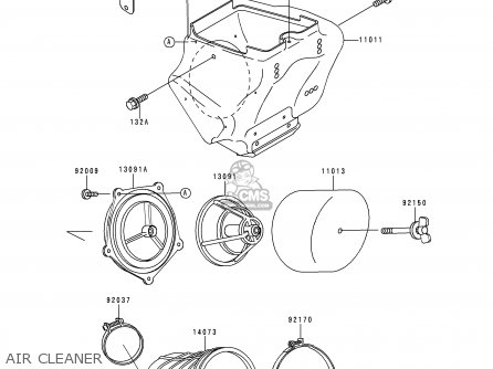 AIR CLEANER - KX80-R6 1996 EUROPE AS