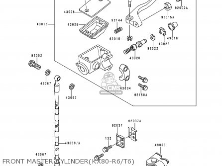 FRONT MASTER CYLINDER(KX80-R6/T6) - KX80-R6 1996 EUROPE AS