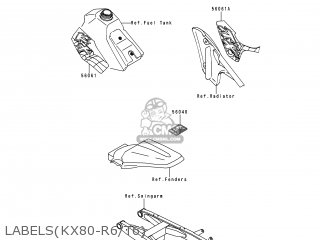 LABELS(KX80-R6/T6) - KX80-R6 1996 EUROPE AS