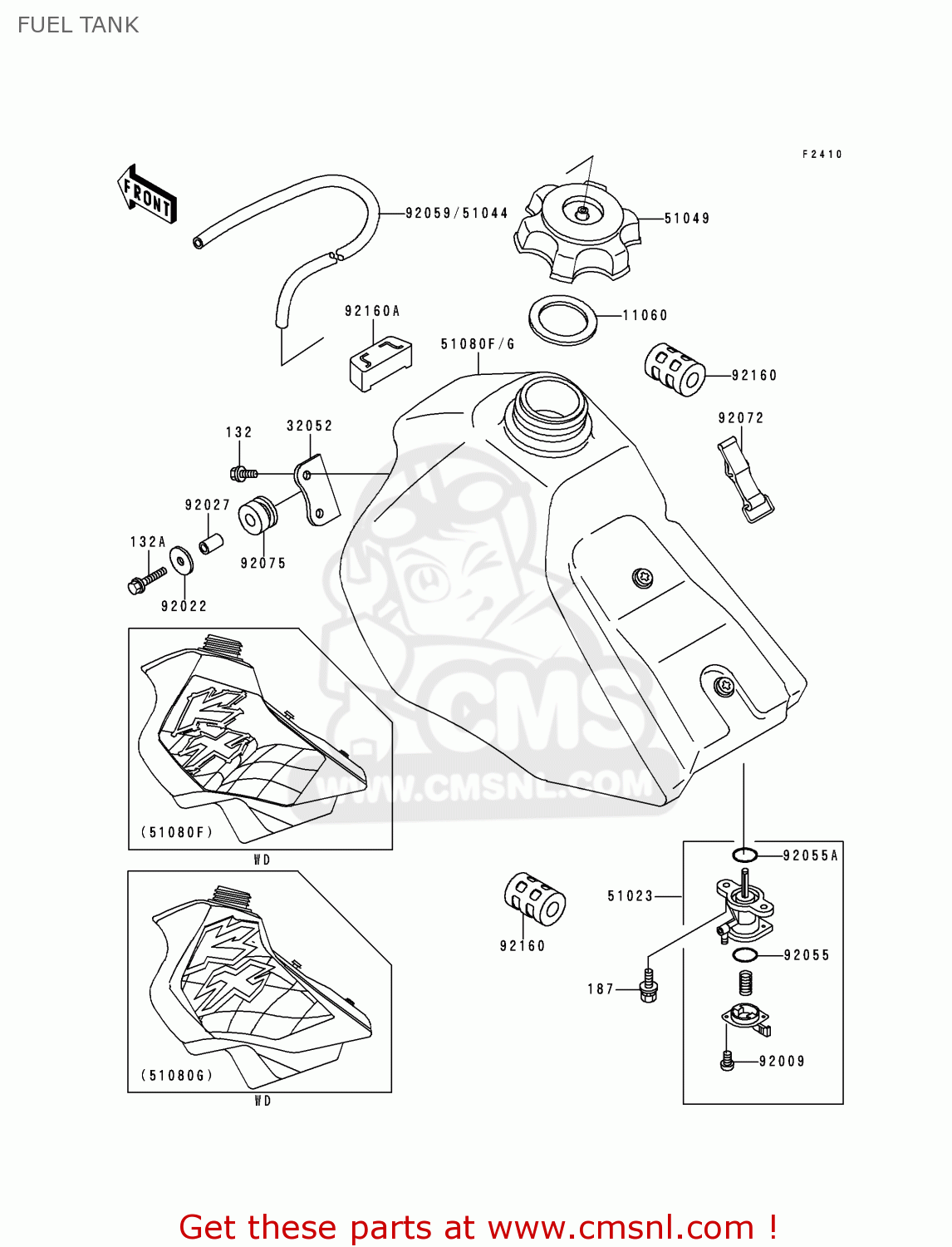 FUEL TANK KX80-R7 1997 EUROPE AS