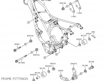FRAME FITTINGS - KX80-R7 1997 EUROPE AS