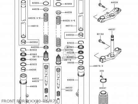 FRONT FORK(KX80-R6/R7) - KX80-R7 1997 EUROPE AS