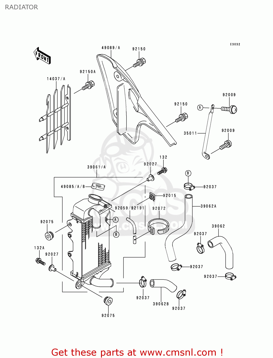 RADIATOR KX80-R7 1997 USA CANADA
