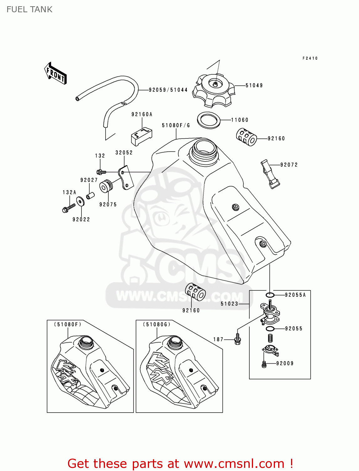 FUEL TANK KX80-R7 1997 USA CANADA