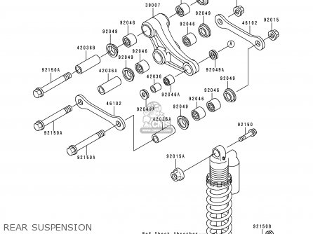 REAR SUSPENSION - KX80-R7 1997 USA CANADA