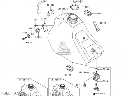 FUEL TANK - KX80-R7 1997 USA CANADA