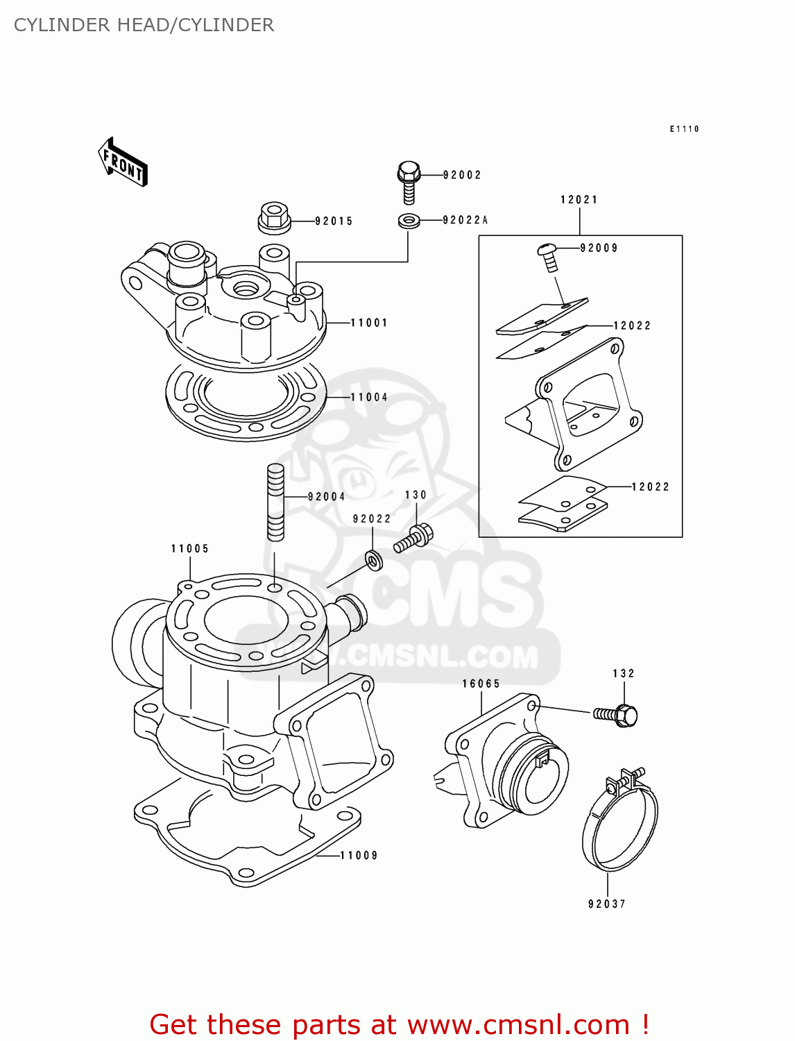 CYLINDER HEAD/CYLINDER KX80-S1 1991 AL AS