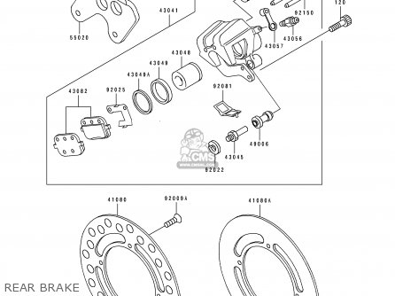 REAR BRAKE - KX80-S4 1994 EUROPE AS