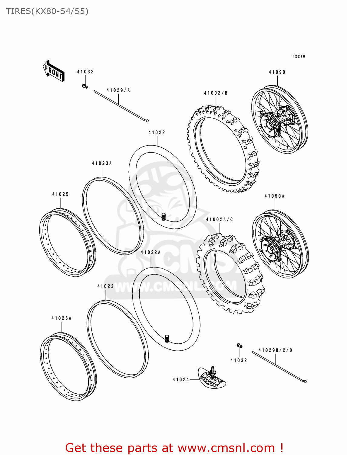 TIRES(KX80-S4/S5) KX80-S5 1995 EUROPE AS
